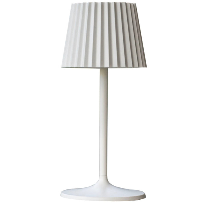 Lampe de table sans fil LED ABBY WHITE H30CM