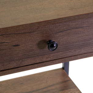 Mobiletto Mudra Vacchetti con 1 cassetto + 2 piani legno noce e nero cm40x30h70