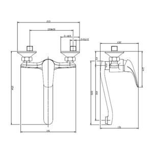 S-Line Pro mitigeur de lavabo 150 mm, chrome (SIKOBSLPRO261)