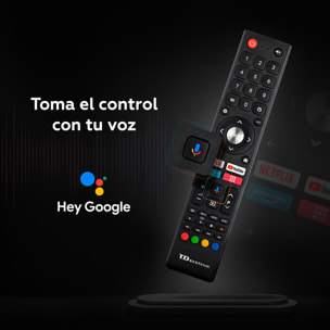 Smart TV 43 pulgadas Qled 4K Hey Google Official Assistant con control por voz. Televisor Android 14 - TD Systems M43C21GLQ