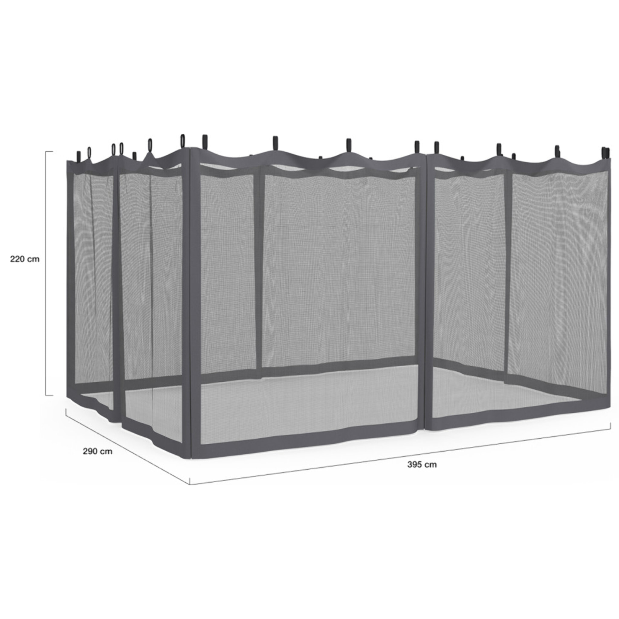 Moustiquaire pour pergola bioclimatique 4x3m