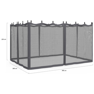 Moustiquaire pour pergola bioclimatique 4x3m