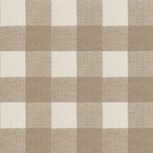 Housse de coussin jacquard 45x45 cm Vichy Tabaco