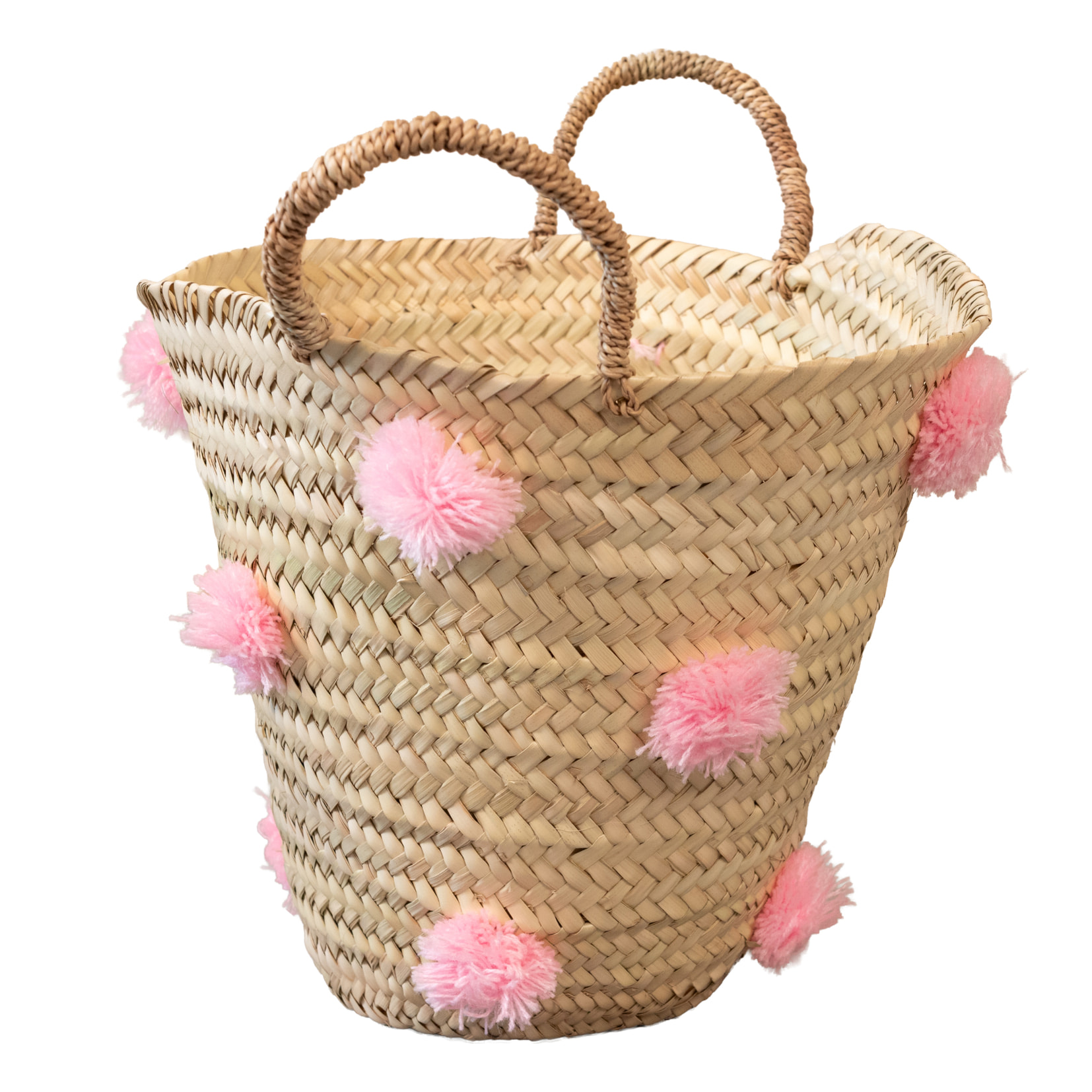 Panier de rangement à pompons - Rose