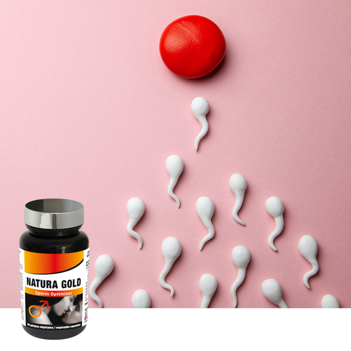 NUTRI EXPERT - Natura Gold - Booste la Fertilité & Améliore les Capacités Érectiles - Stimule la Libido et l?Énergie Sexuelle - L-Arginine, Gingembre, Sélénium, Zinc & Vitamines - Cure 30 jours