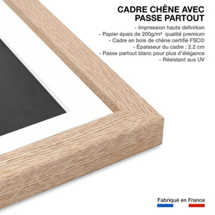 Affiche reporter de guerre Affiche sous cadre bois