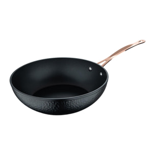 wok ø28x7,8cm en aluminio forjado en color negro mate