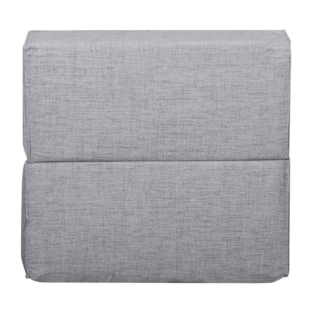 Chauffeuse 1 place convertible en tissu gris clair VICTOR