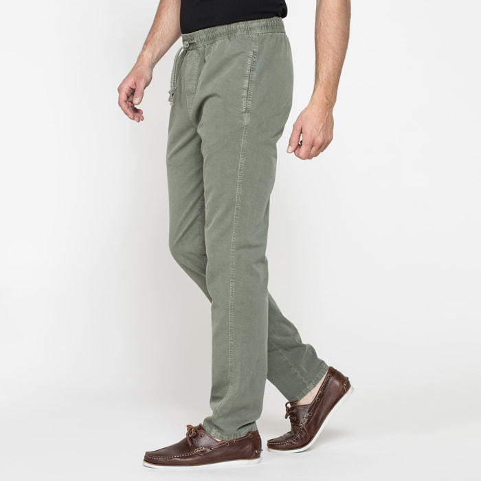 JOGGER PANT IN GABARDINA LEGGERA CON ELASTICO IN VITA