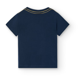 Camiseta niÃ±o estampada, mangas cortas, azul marino, 308045