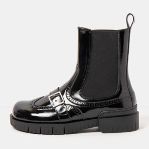 Botines 1848 NAPPA SHINNY BLACK /OXFORD color Black