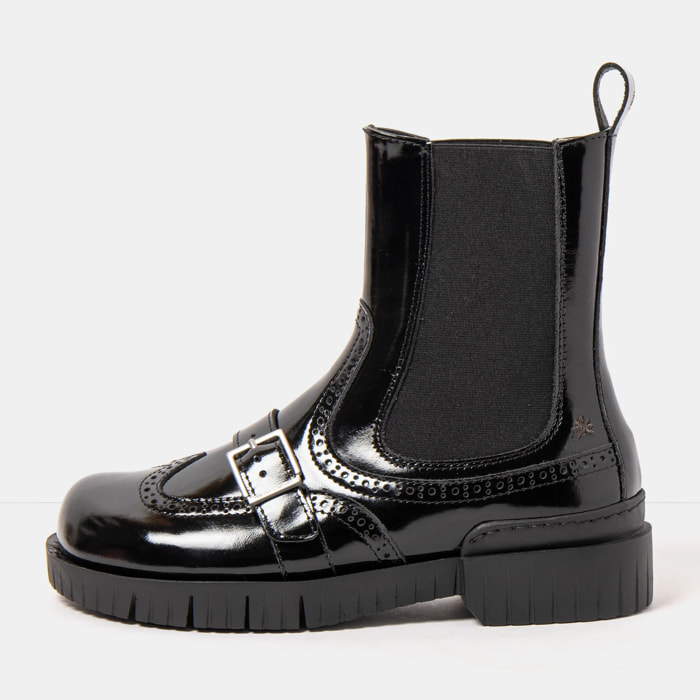Botines 1848 NAPPA SHINNY BLACK /OXFORD color Black