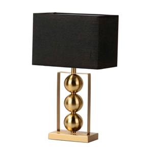Lampara Sobremesa Metal Dorado 30x30x54 Cm