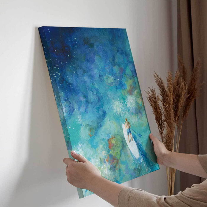 Tableau été Paddle bleu Toile imprimée