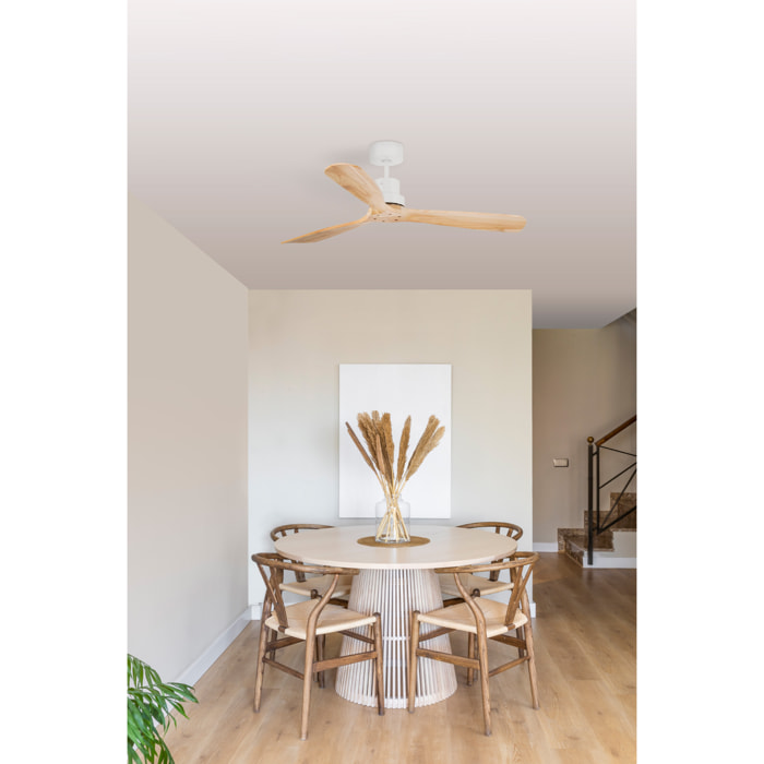LANTAU L Ventilatore a soffitto bianco/pino