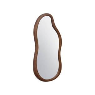 Miroir organique AUSTIN en bois d'hévéa. couleur noyer. 70 cm