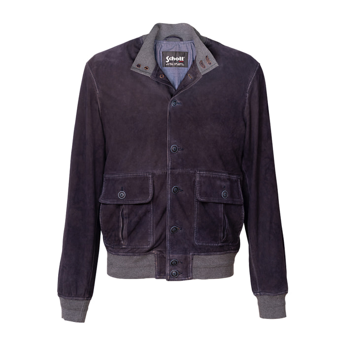 LC1003CLASSIC BOMBER JACKETSchott NYC P/EDENIM BLUE