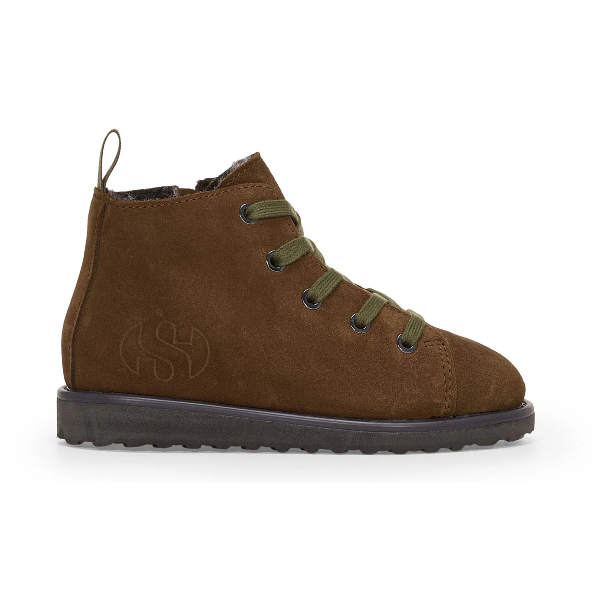 Stivaletti Superga Bambino/a Marrone 3008 Kids Lace-Up Boot Suede