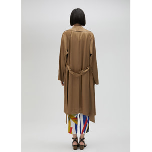 Trench lungo in satin