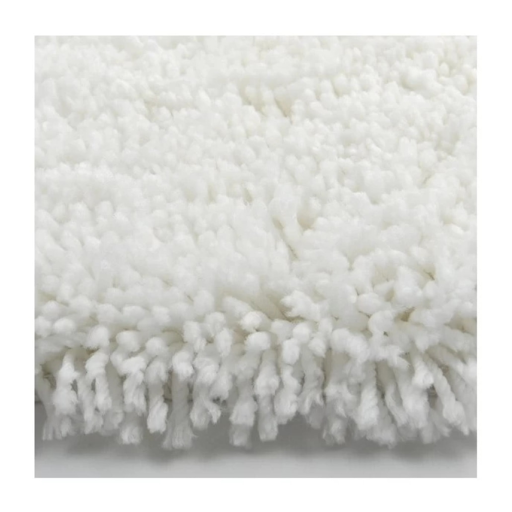 Tapis de bain rond microfibre HIGHLAND Blanc Spirella
