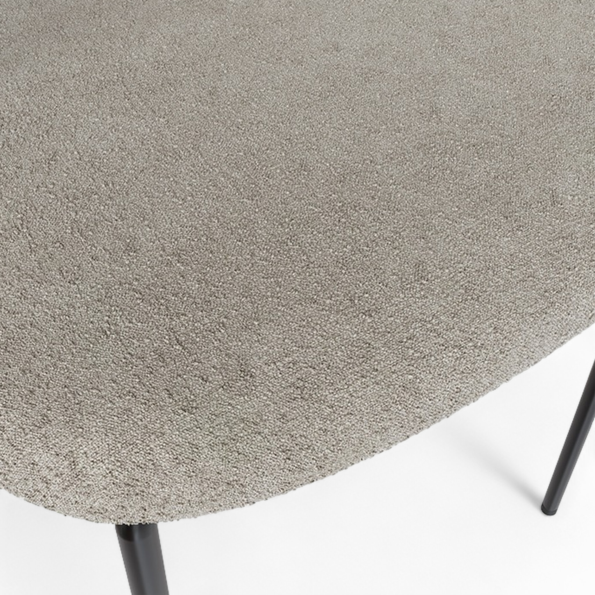 Lot de 2 chaises en tissu bouclette beige - Karl