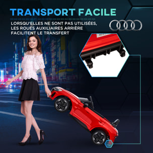 Véhicule électrique enfant Audi RS e-tron GT V. max. 5 Km/h télécommande effets sonores + lumineux rouge