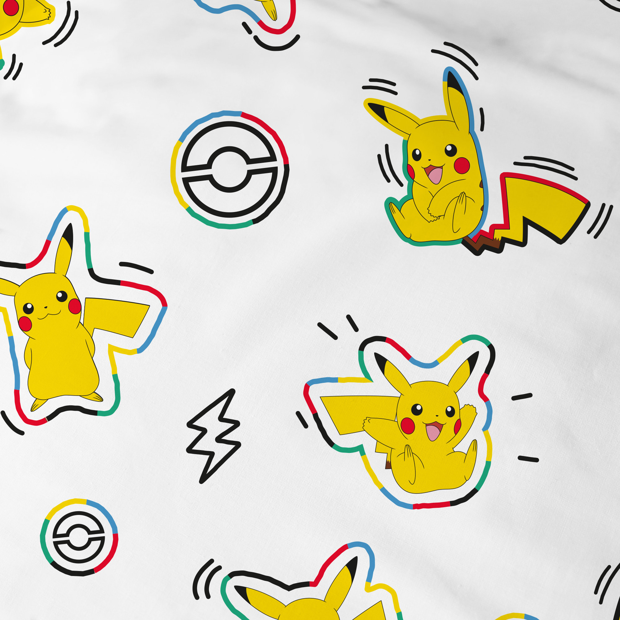 Parure de lit imprimée 100% coton, POKEMON ANIMATION