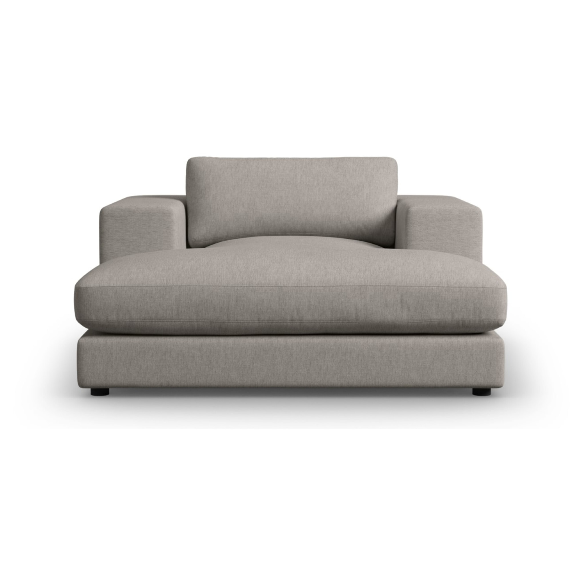 Méridienne "Tendance" en tissu structurel gris