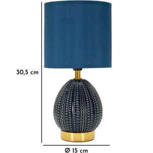 LAMPADA DA COMODINO FLAVI BLU CM Ø 15X30,5