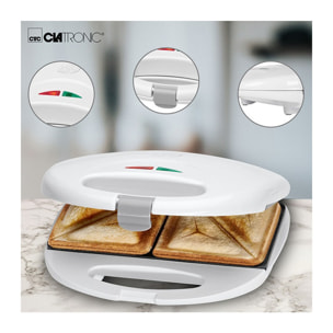 Appareil à Sandwich et Croque Monsieur Clatronic ST 3477 Blanc