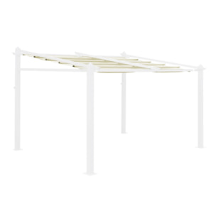 Toile de toit écrue pour tonnelle 3x4m Murum - toile de rechange pergola. toile de remplacement