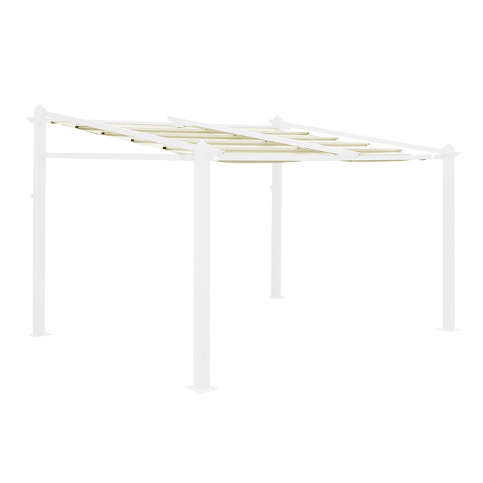 Toile de toit écrue pour tonnelle 3x4m Murum - toile de rechange pergola. toile de remplacement
