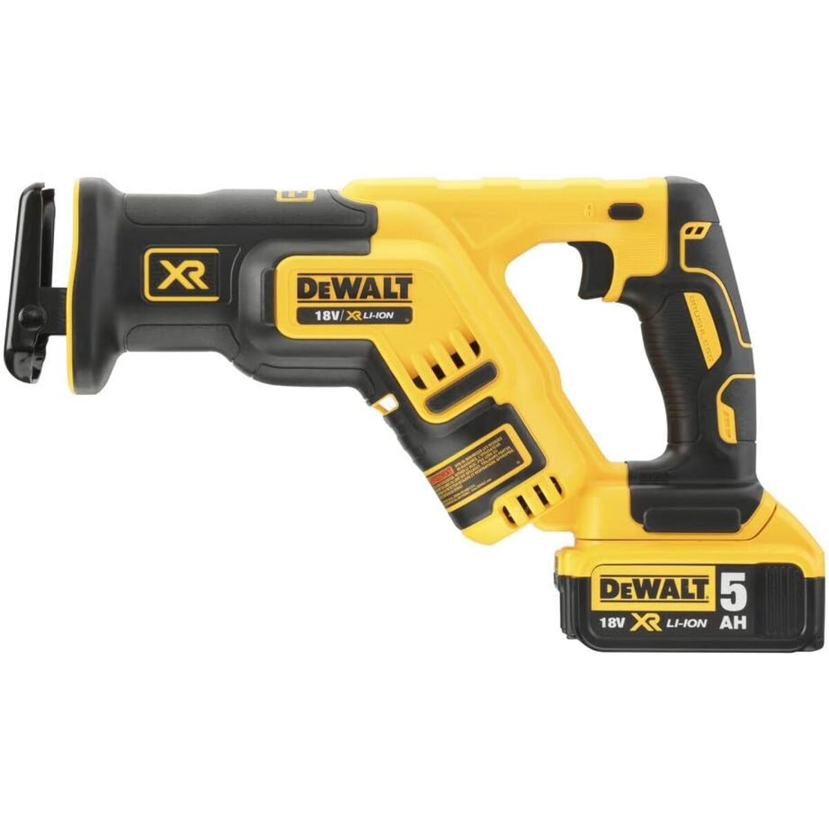 Scie sabre compacte XR - DEWALT - avec 2 batteries 18V 5.0Ah - chargeur - TSTAK - DCS367P2