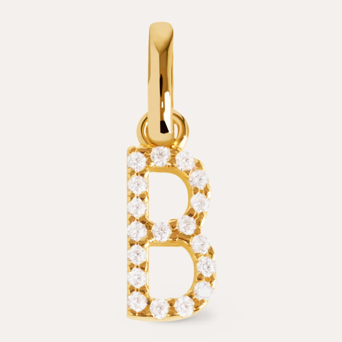 Charm Letter Spark Argento Placcato Oro