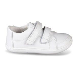 ZAPATILLAS BAREFOOT COLEGIALES PIEL BLANCO