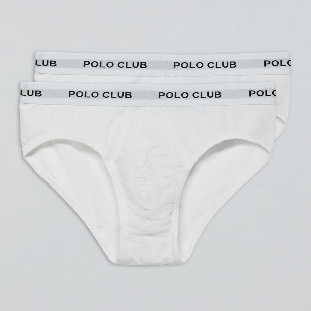 Pack di due slip bianchi con particolare Polo Club