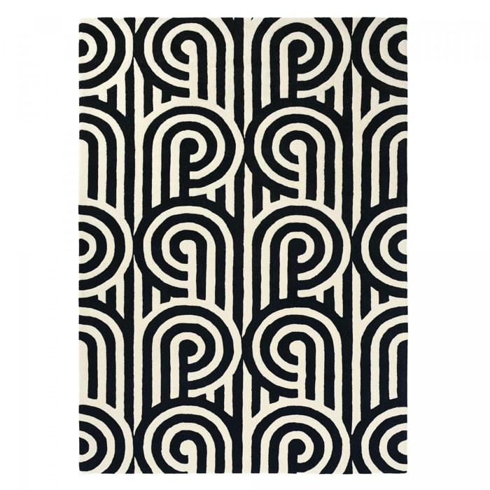 Tapis salon et chambre fait à la main en laine motif seventies