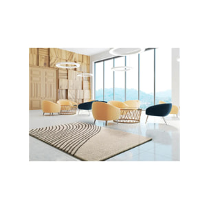 LUSH Alfombra shaggy abstracta blanco, varias medidas disponibles.