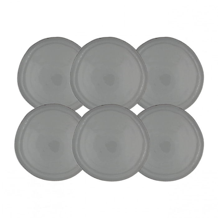 Lot de 6 petites assiette, GALET