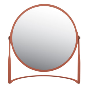 Miroir grossissant sur pied Acier AKIRA Terracotta mat Spirella