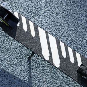 Patinete Plegable para Niños de 3-8 Años, Patinete Infantil de 2 Ruedas con LED Luces, Manillar de 4 Altura Ajustable, Freno Posterior y de Mano, Negro