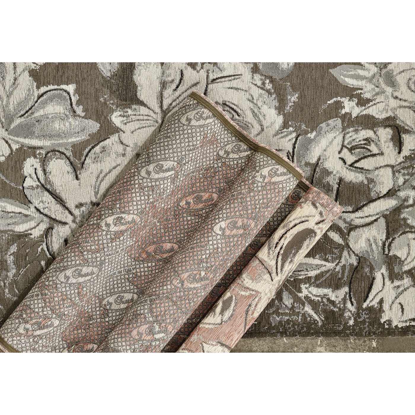 Tappeto Arredo Fiore Colore Argento