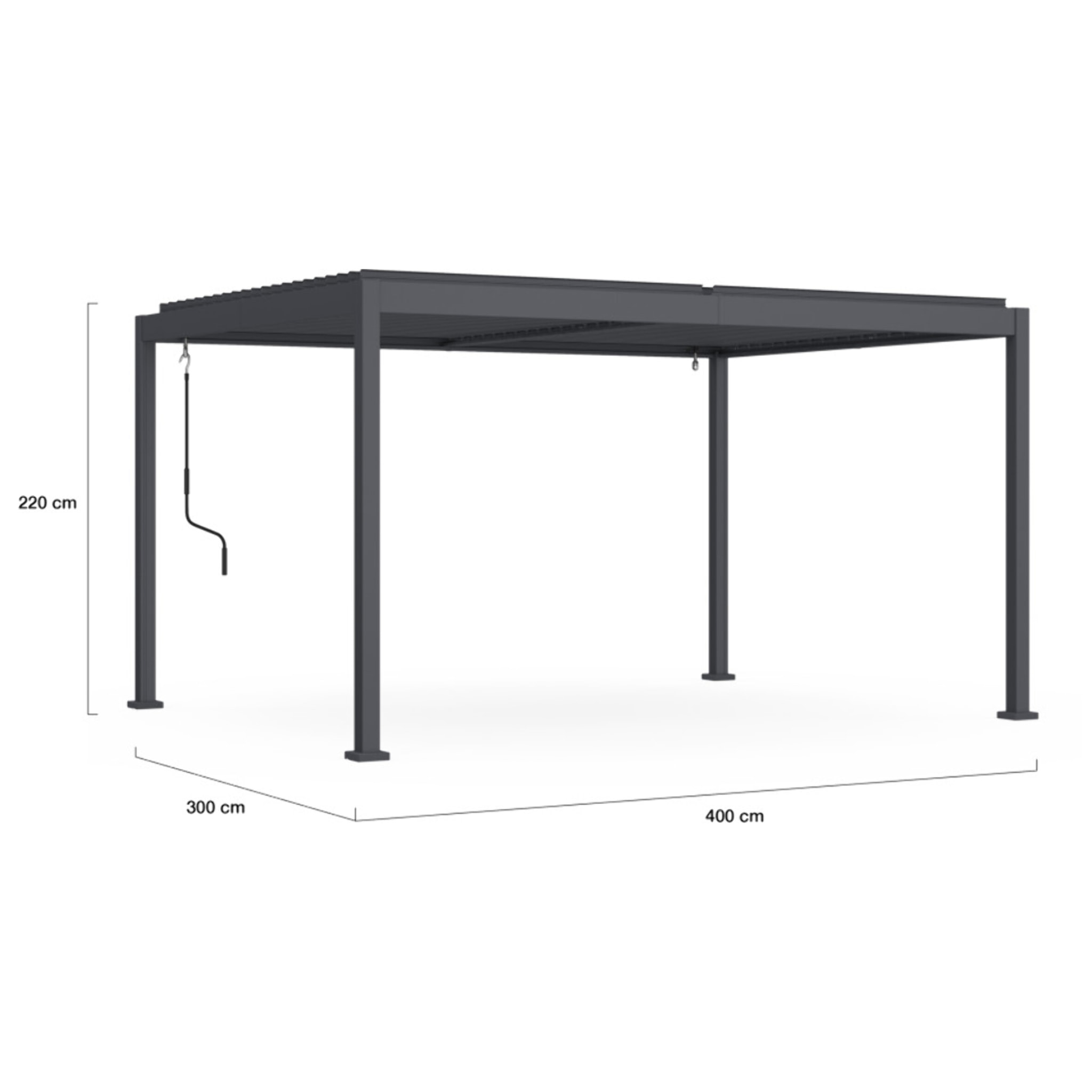 Pergola bioclimatique 3x4m aluminium lames orientables