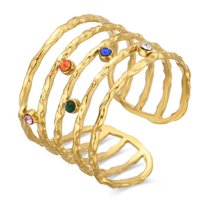 Anillo Copply acabado oro amarillo 18k