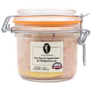 Foie gras entier de canard du périgord mi-cuit - 180g - France