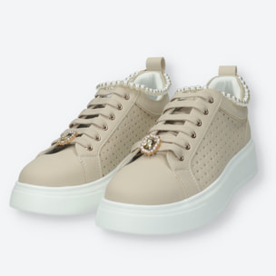 Sneakers Donna Tata Italia Beige