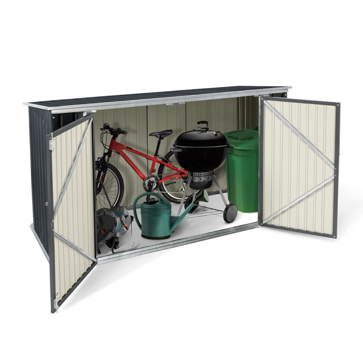 Abri de jardin en métal multi rangements