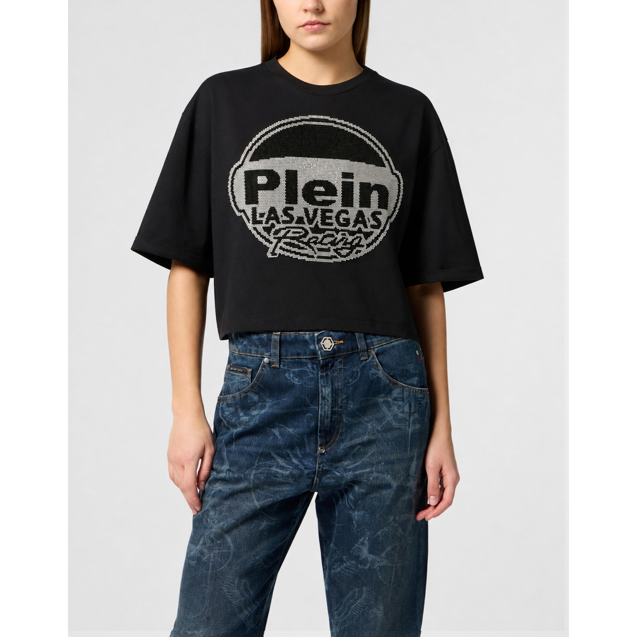 PHILIPP PLEIN T-shirt girocollo a maniche corte RACING