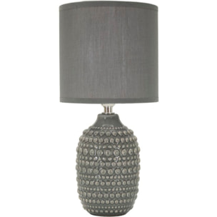 LAMPADA DA COMODINO POINTS GRIGIA CM Ø 15X30,5