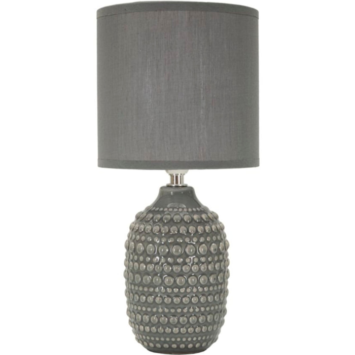 LAMPADA DA COMODINO POINTS GRIGIA CM Ø 15X30,5